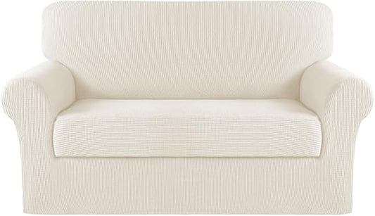 Turquoize Stretch Sofa Slipcover 2 Pieces Sofa Cover Couch Cover by Turquoize