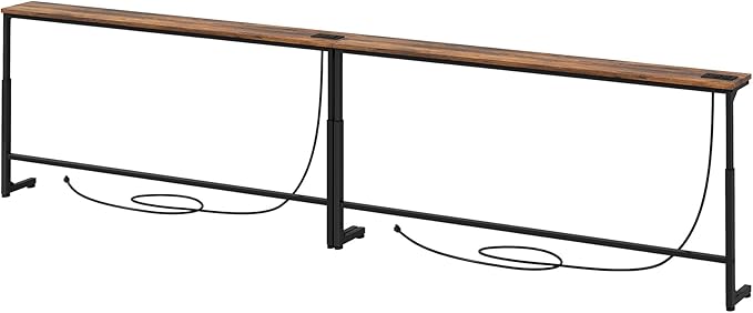 Kitstorack 102.3" Extra Long Behind Couch Table, Adjustable Height Narrow by Kitstorack