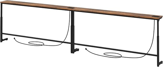 Kitstorack 102.3" Extra Long Behind Couch Table, Adjustable Height Narrow by Kitstorack