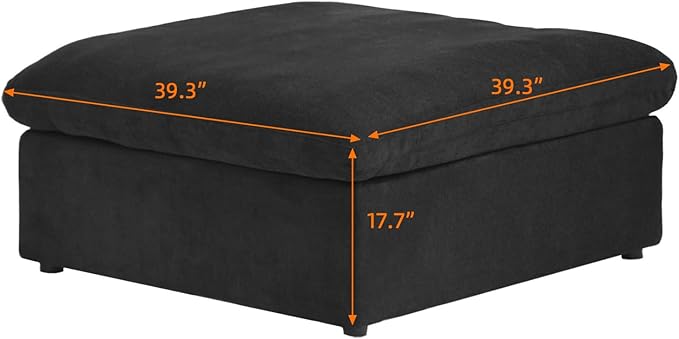 JACH Storage Ottoman for Living Room, Cushion Covers Removable, Minimalist - Image 2