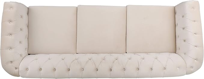 RARZOE Modern 2 Pieces Living Room Sofa Set, Contemporary Tufted Button Velvet - Image 7