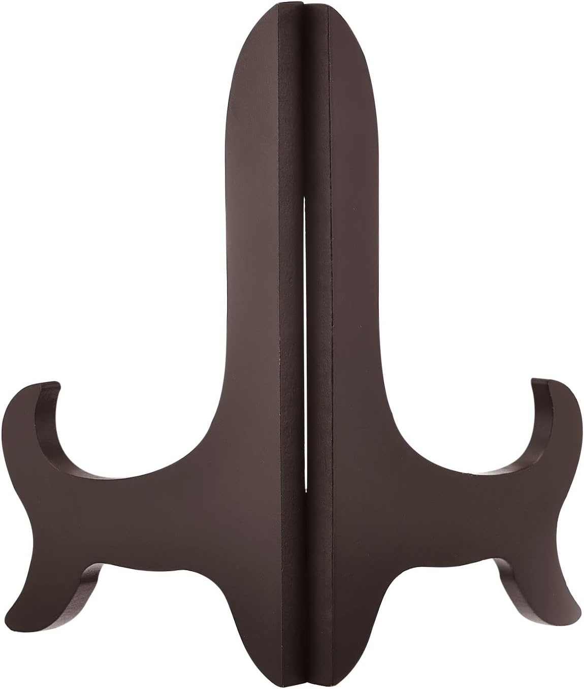 uxcell 10" Easel Plate Holder, Wooden Folding Display Stand Brown for Decorative Picture Frame