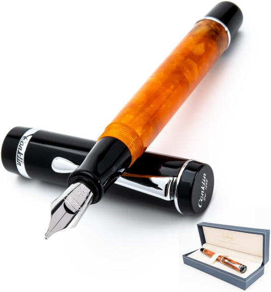 Conklin Duragraph Fountain Pen Orange Nights - Flex Nib, Dynamic Writing Tool with Vibrant Finish