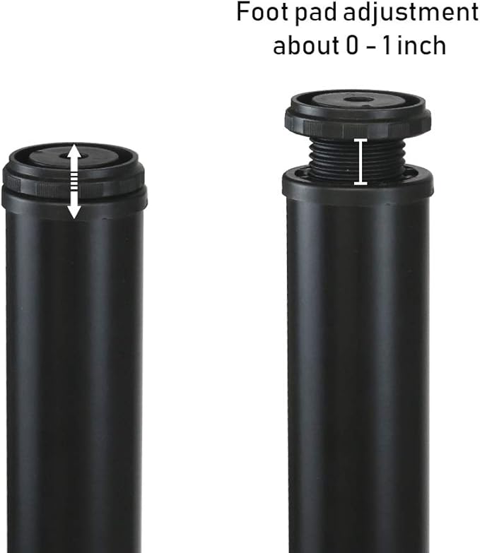 QLLY 20 inch Adjustable Metal Desk Legs, Heavy Duty Furniture Table Legs - Image 3
