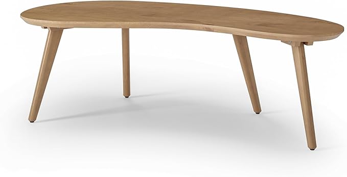 Camaflexi Mid Century Modern Abstract Shaped Coffee Table/Wood/Light Oak Finish by Camaflexi