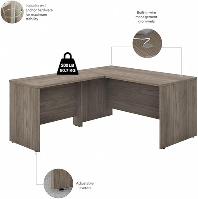 Bush Business Furniture Studio C 60W x 30D L Shaped Desk - Image 7