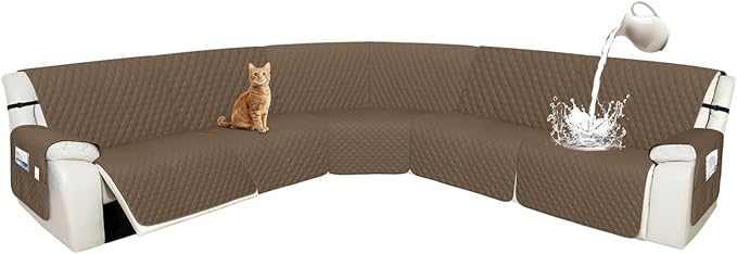 Arfntevss Recliner Sectional Couch Covers 1OO% Waterproof L Shape Sofa Cover by Arfntevss