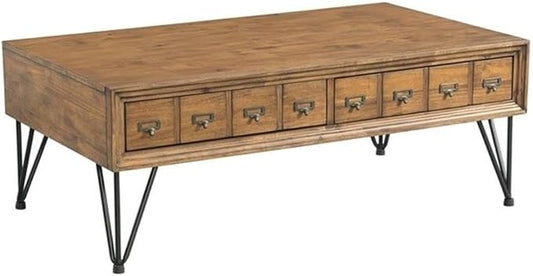 Pemberly Row Transitional Tanner 3PC Occasional Table Set, Light Walnut Finish by PEMBERLYROW
