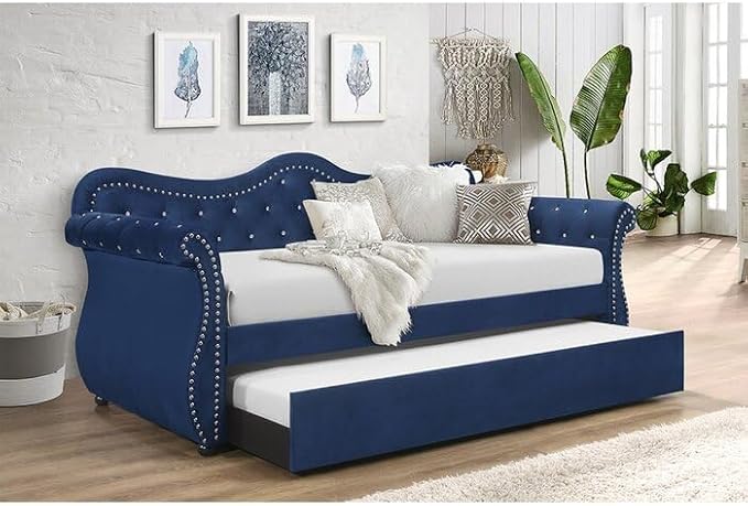 Modern Luxury Upholstery Crystal Tufted Trundle - Image 2