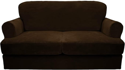 CUCRAF T Cushion Sofa Cover 3 Piece Loveseat Slipcovers, Soft Thick Velvet by CUCRAF