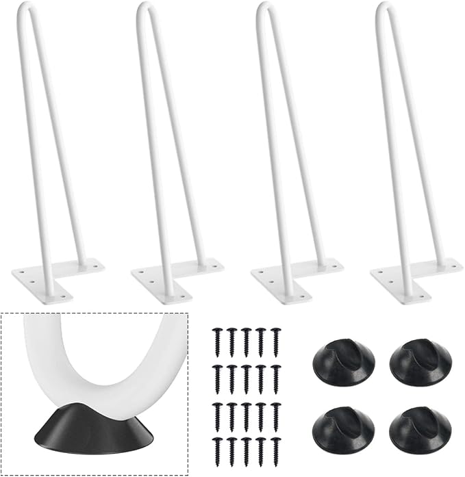 SMARTSTANDARD 12 Inch Heavy Duty Hairpin Furniture Legs, Metal Home DIY Projects by SMARTSTANDARD