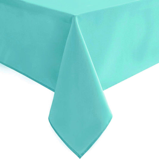 Hiasan Light Blue Rectangle Tablecloth - Waterproof Spillproof and Wrinkle Resistant Washable Polyester Table Cloth for Dining Party, 52 x 70 inch