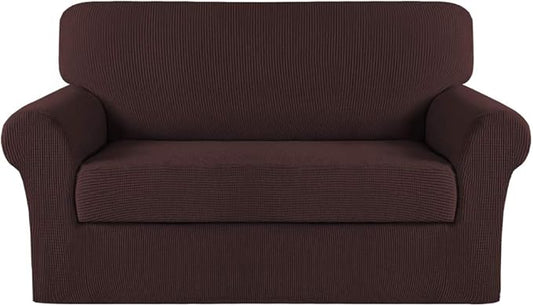 Turquoize Stretch Sofa Slipcover 2 Pieces Sofa Cover Couch Cover by Turquoize