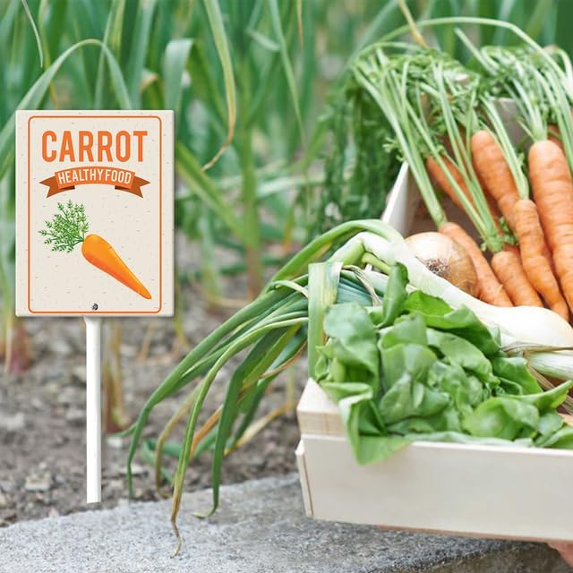 Eveokoki Aluminum Seed & Plant Labels - Plant Markes for Seedlings-Plant Tags for Pots - Garden Signs for Vegetable - Durable Markers for Plants Outdoor Waterproof - Garden Decor for Farmhouse