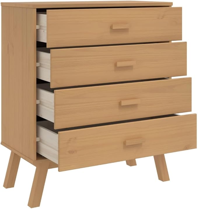 Scandinavian Style Solid Pine Wood Drawer Cabinet - Image 6