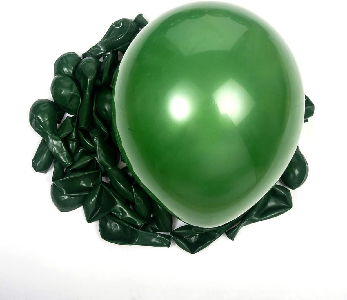 300 pack Green Balloons 12 Inch Dark green Latex Balloon Bulk for Party Supplies and Decorations