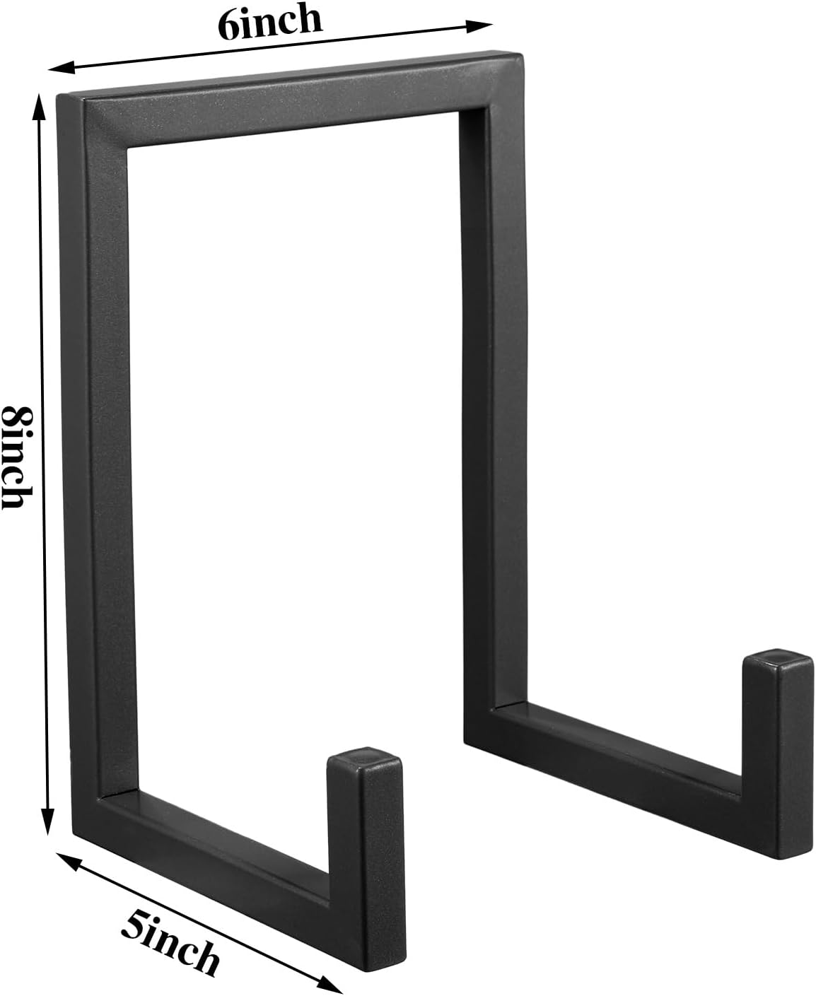 Sweetude 2 Pcs Large Plate Stands for Display Metal Frame Plate Holder Display Stand Decorative Table Top Easels for Picture, Book, Platter, Photo Easel(Black,8 Inch)