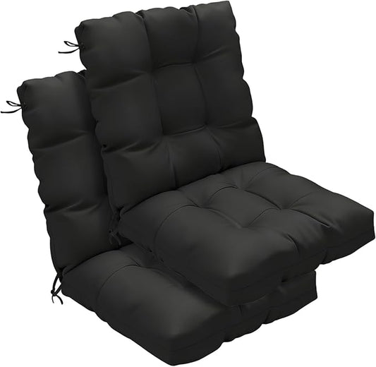 Outdoor Chair Cushions Set of 2, High Back Soft Seat Pad by zanwuhwyd