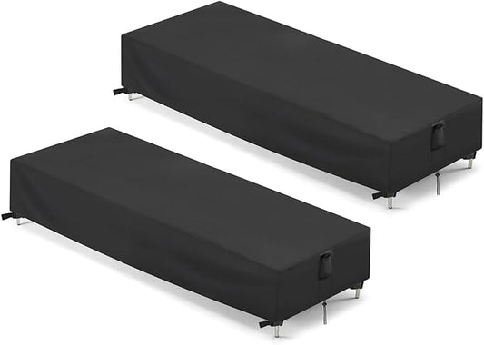 Chaise Lounge Covers, 2 Pack Waterproof Outdoor Lounge Chair Covers by Yourpatiocoverexpert