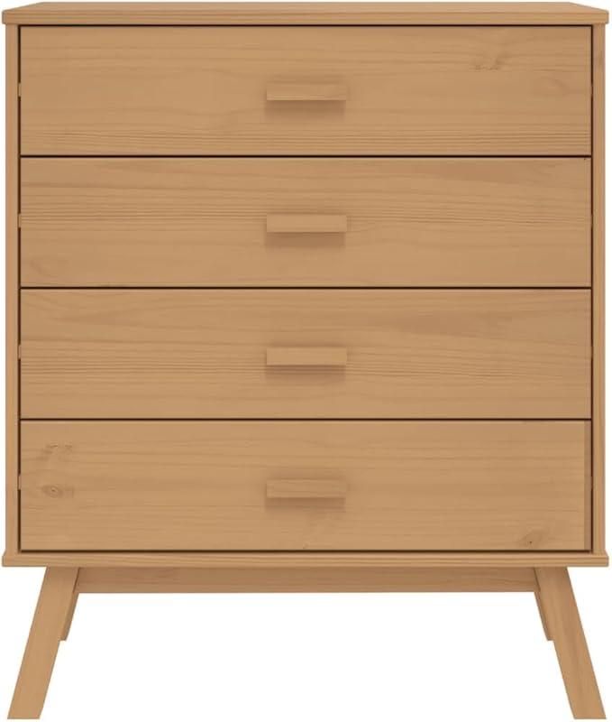Scandinavian Style Solid Pine Wood Drawer Cabinet - Image 7