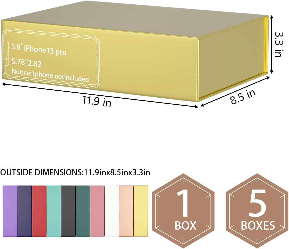 Gift Boxs 11.9" x 8.5" x 3.3" with Magnetic Closure Lid Gift Boxs for Presents,Bridesmaid Gifts Box,Cute Box,Birthday Gift box,Luxury for Gift Packaging, Magnetic Gift Box for Wrapping Gifts