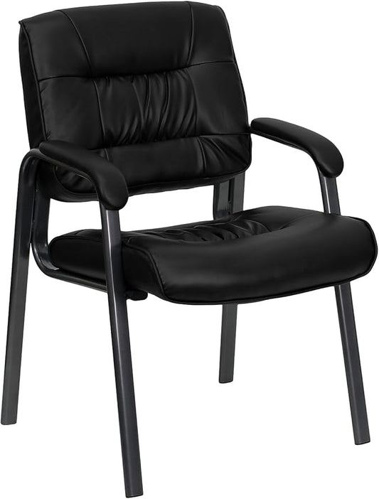Flash Furniture Haeger Black LeatherSoft Executive Side Reception Chair by FlashFurniture