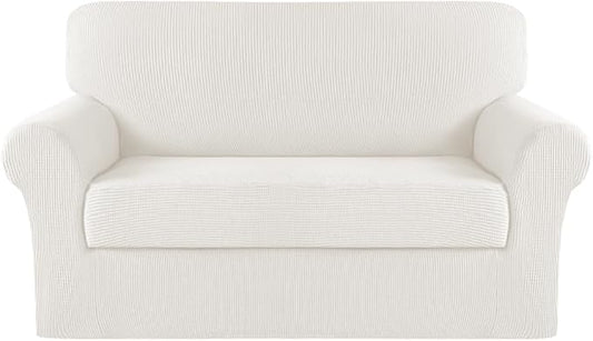 Turquoize Stretch Sofa Slipcover 2 Pieces Sofa Cover Couch Cover by Turquoize