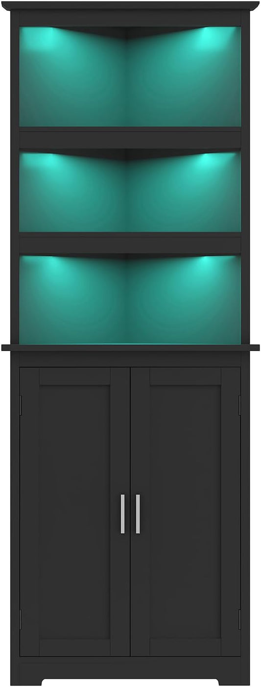 TEENFON Corner Cabinet, Tall Corner Hutch by TEENFON