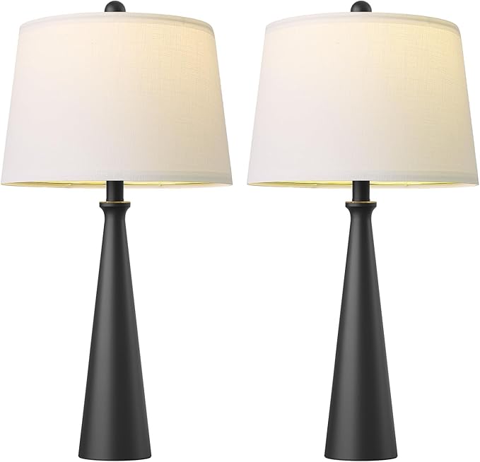 Oneach 25.75" Modern Table Lamp Set of 2, Bedside Lamps - Image 9