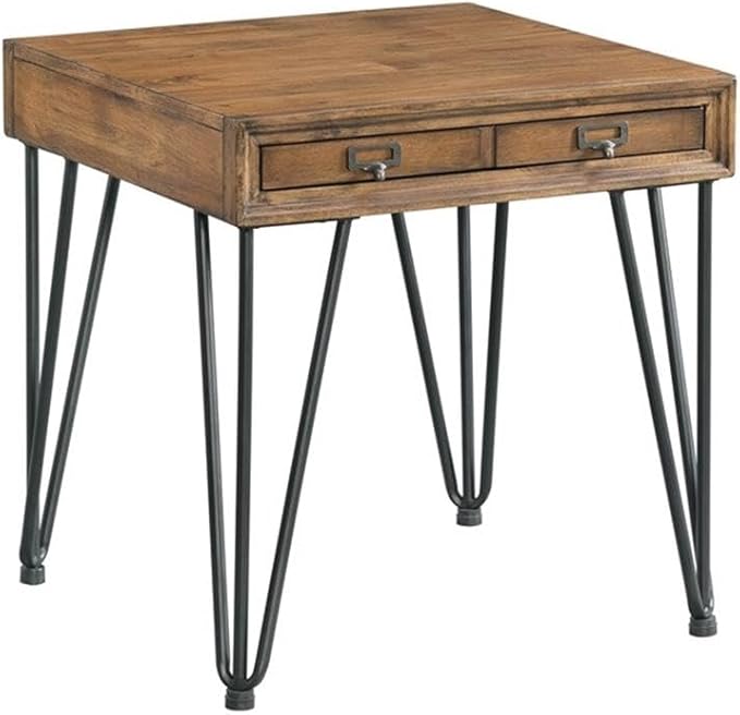 Pemberly Row Transitional Tanner 2PC Occasional Table Set, Light Walnut Finish - Image 5