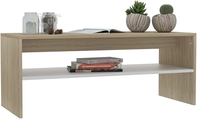 Scandinavian Coffee Table, 39.4" L x 15.7" W x 15.7" H, Small Living Room Table - Image 4