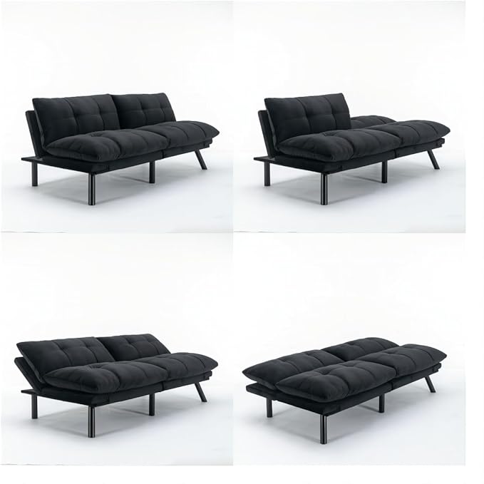 GDFStudio Hayezc Loveseat Sofa, Convertible Sofa Bed, 2-in-1 Folding Modern - Image 6