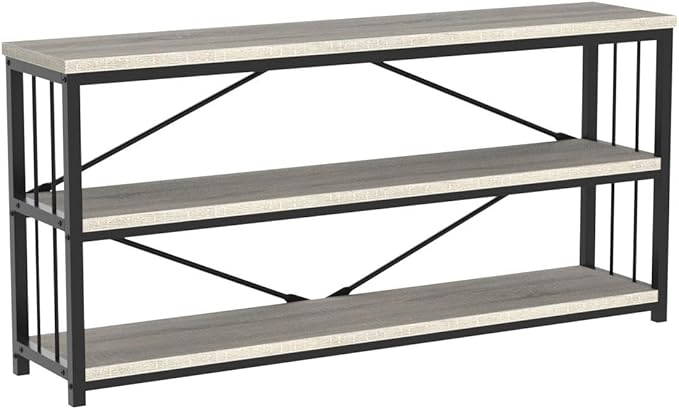 LVB Long Console Table with Storage, Farmhouse Rustic Skinny Entryway Table - Image 4