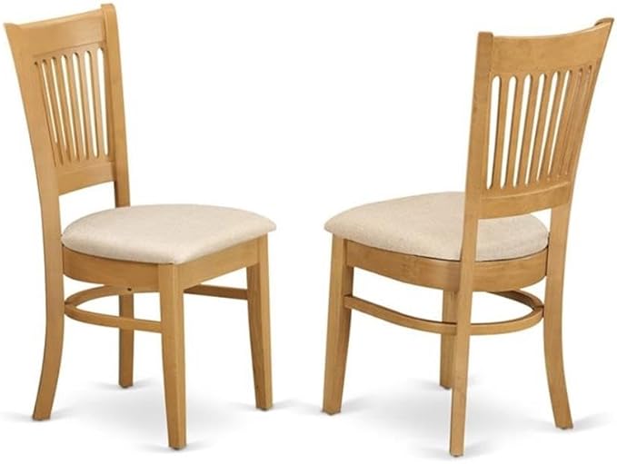 East West Furniture NDVA3-OAK-C 3 Piece Dining Room Furniture Set Contains a - Image 4