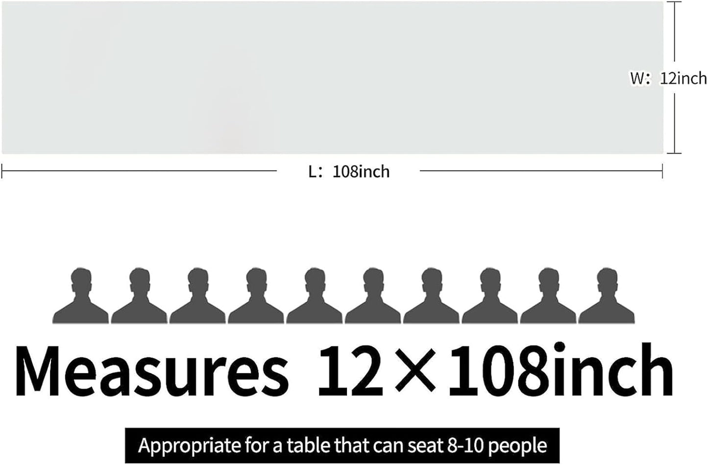 5-Pack Satin Table Runner Silver 12 x 108 inches Long, Table Runners for Wedding, Birthday Parties, Banquets Decorations（5 Pack, 12x108 Inch, Silver）