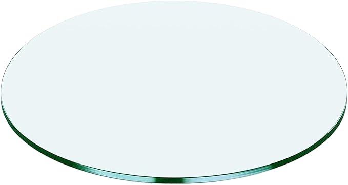 18" Round Tempered Glass Table Top by Unknown