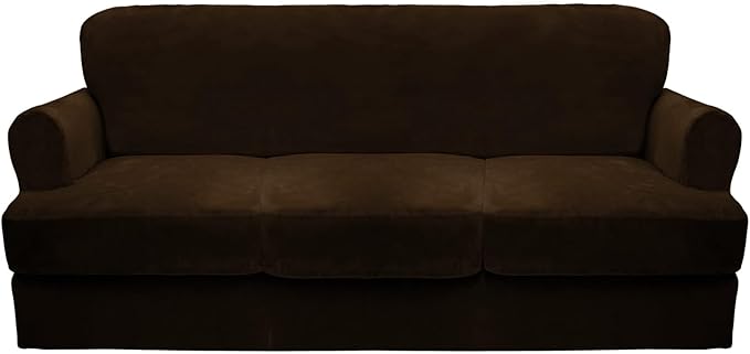CUCRAF T Cushion Sofa Cover 4 Piece Slipcovers, Soft Thick Velvet Couch Cover by CUCRAF