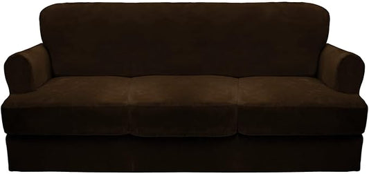 CUCRAF T Cushion Sofa Cover 4 Piece Slipcovers, Soft Thick Velvet Couch Cover by CUCRAF