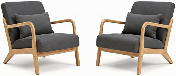 Set of 2 Mid Century Modern Accent Chair by Unknown