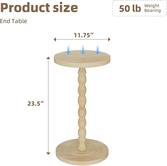 Simple Trending Round Side Table, Small Drink Table, Beside End Table - Image 3