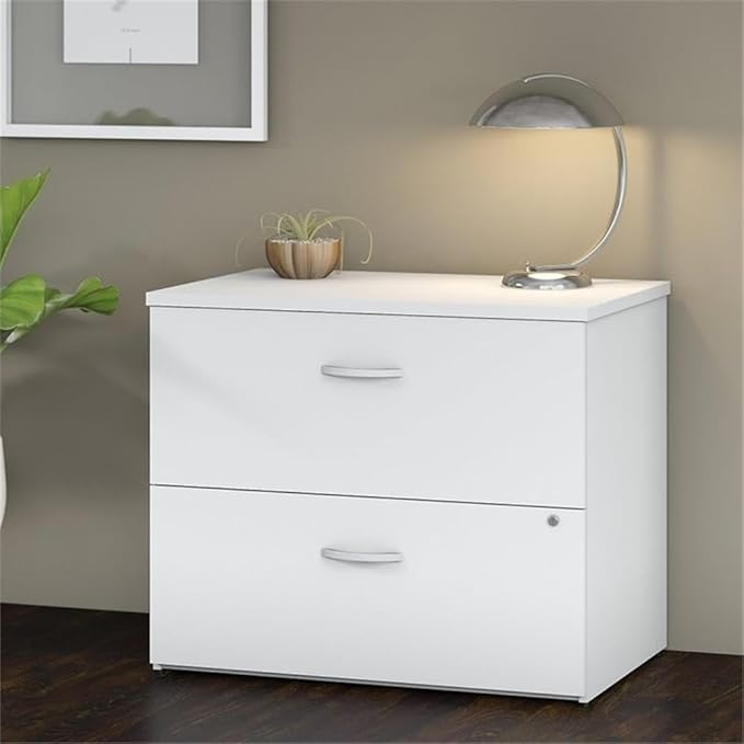Bush Business Furniture Studio C 2 Drawer Lateral File Cabinet in White - Image 2