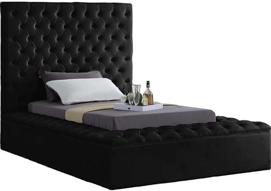 Meridian Furniture Bliss Collection Modern | Contemporary Velvet Upholstered Bed by MeridianFurniture