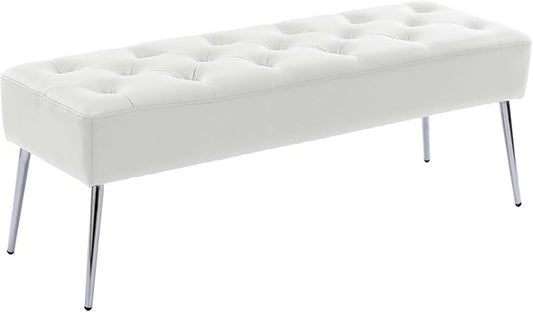 DUHOME Button-Tufted Ottoman Bench, Upholstered Footrest Stool Rectangular by DuhomeElegantLifestyle