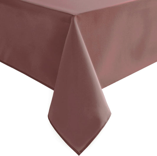 Hiasan Dusty Rose Tablecloth for Rectangle Tables - Waterproof Washable Polyester Fabric Table Cloth for Buffect Dining Birthday Party, 54 x 108 Inch