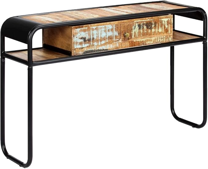 YAFF Console Table 46.5"x11.8"x29.5" Solid Reclaimed Wood - Image 4