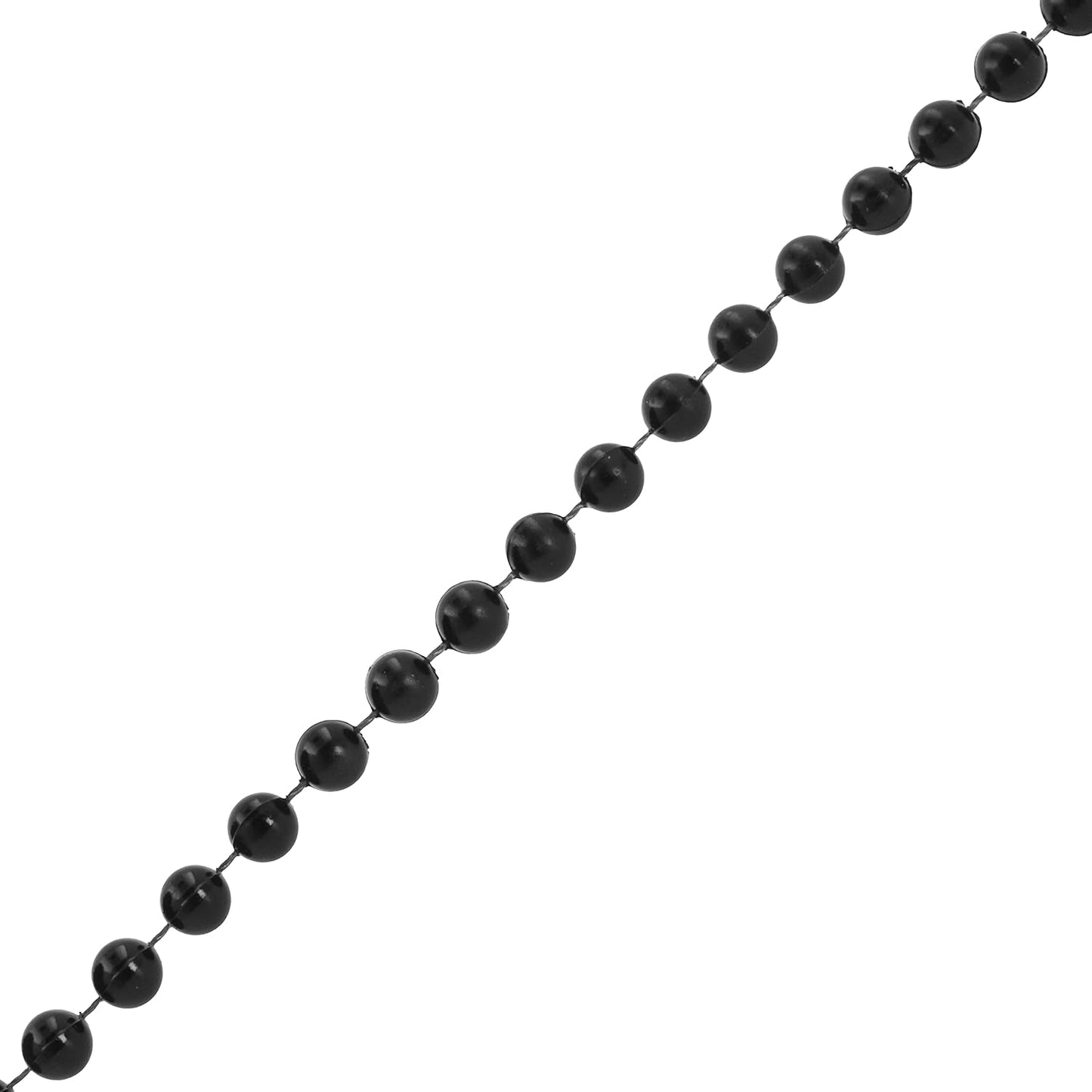 Mandala Crafts 4mm Faux Black Pearl Beads Roll - 44 Yards Strand of Fake Pearls Chain Garlands Spool String for Christmas Tree, Wedding, Party, Vases, DIY Decoration