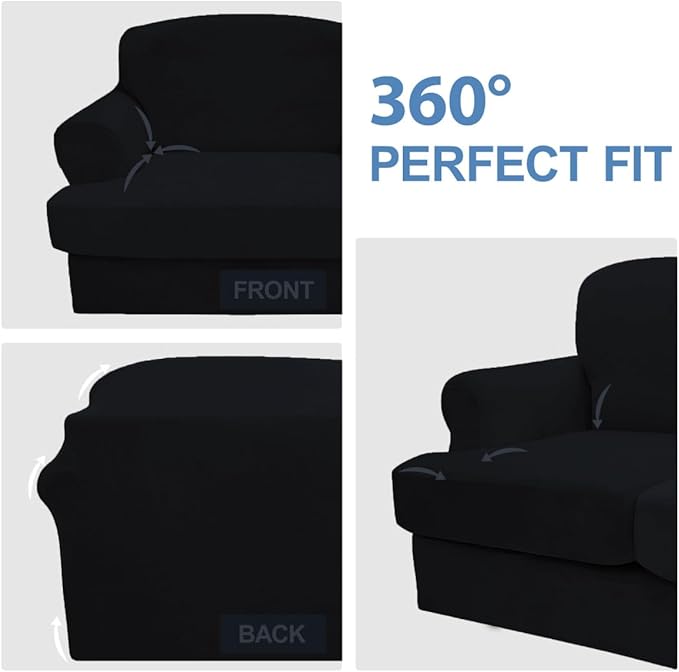 CUCRAF Cushion Sofa Cover 3 Piece Slipcovers, Soft Thick Velvet Couch Cover - Image 6