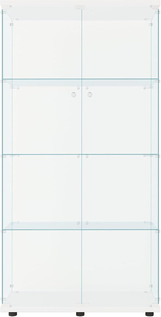 FLYMUHJIA Glass Display Cabinet Kitchen Pantry Storage Cabinet Corner Bar by FLYMUHJIA