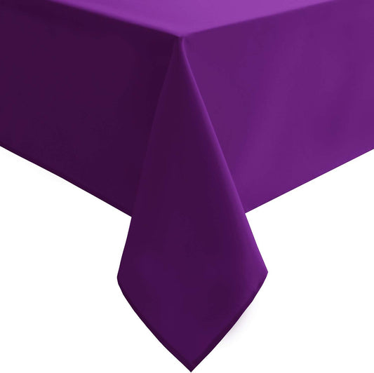 Hiasan Royal Purple Tablecloth for Rectangle Tables - Waterproof and Spillproof Washable Fabric Table Cloth for Dining Room Kitchen Party, 60 x 120 Inch
