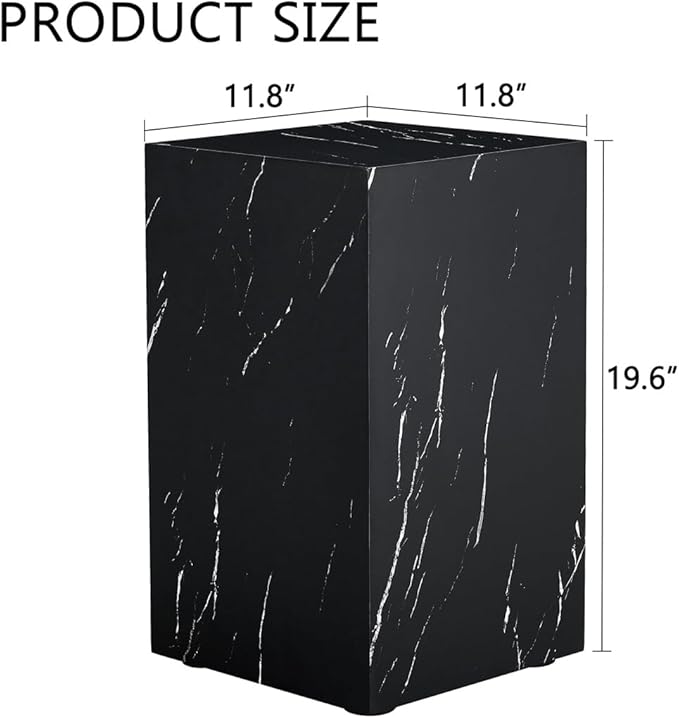 End Table, Side Table Living Room Table, Faux Marble Sofa Couch Bedside - Image 2